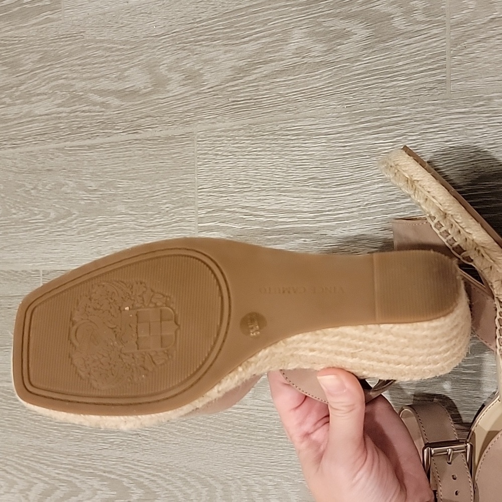 Vince Camuto Meehan Espadrille Wedge Sandals Taupe Size 5.5 - Picture 7 of 10
